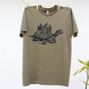 Tortoise Castle Fantasy T-Shirt Design