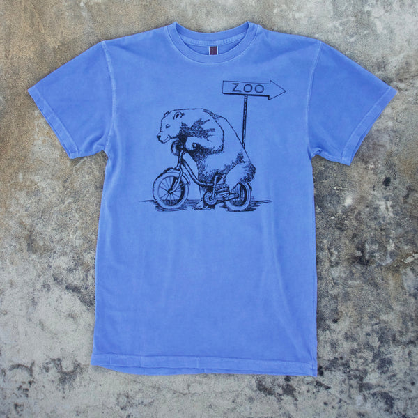 Bear Riding on Bike Tshirt Design Ladies