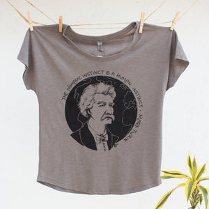 Mark Twain Nomadic Instinct Tshirt Design