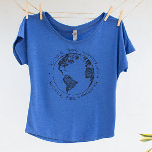 Traveling Globe Richer for Wandering Tshirt Design